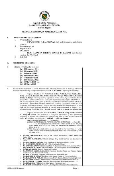 baguio city ordinances pdf|Baguio City.